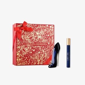 1.oz ,O.34 Carolina Herrera Red and Gold Gift Set with Stiletto Perfume